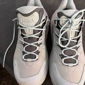 Hoka blue and Light Gray Sneakers